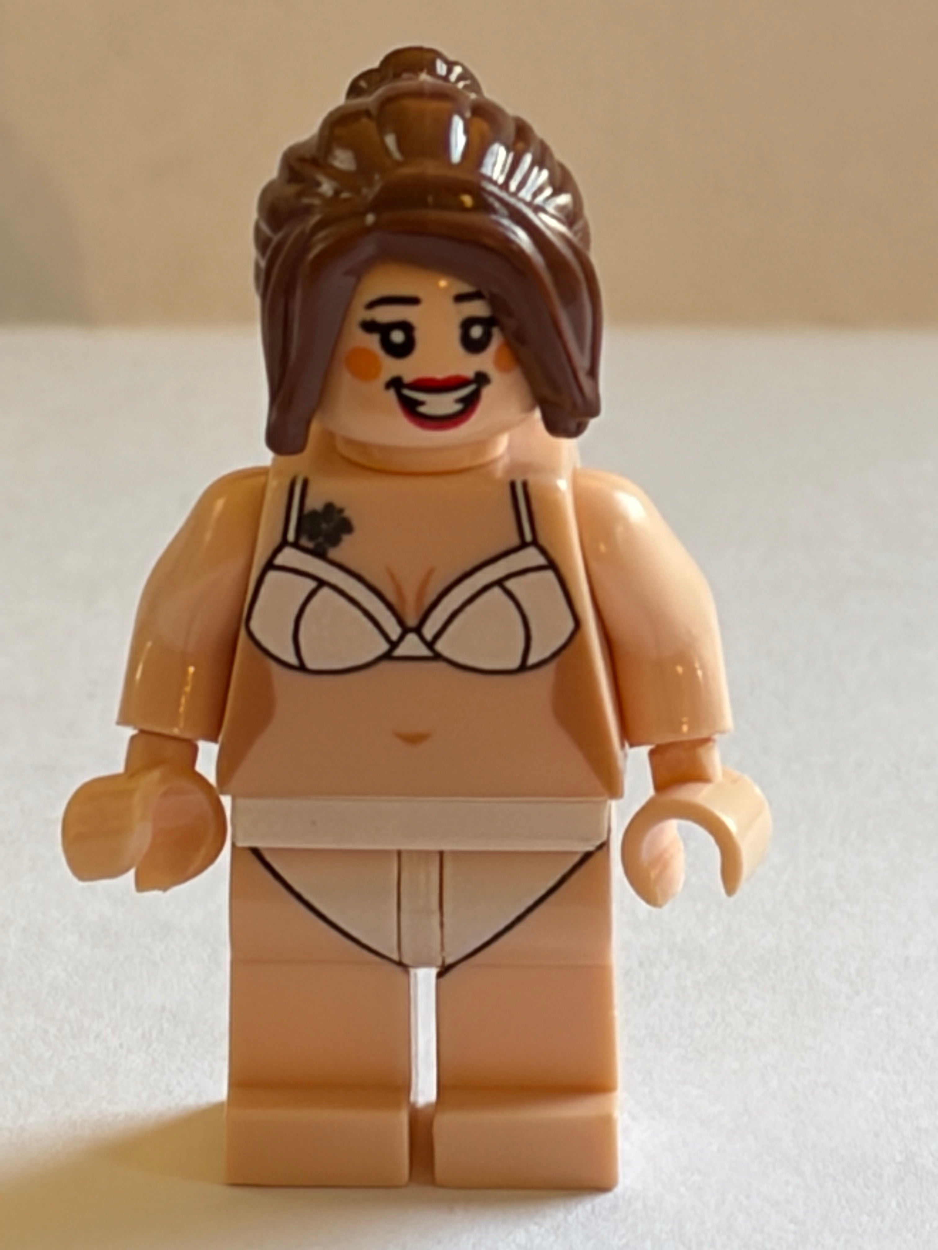 White Hot White Bikini with sexy butterfly tattoo