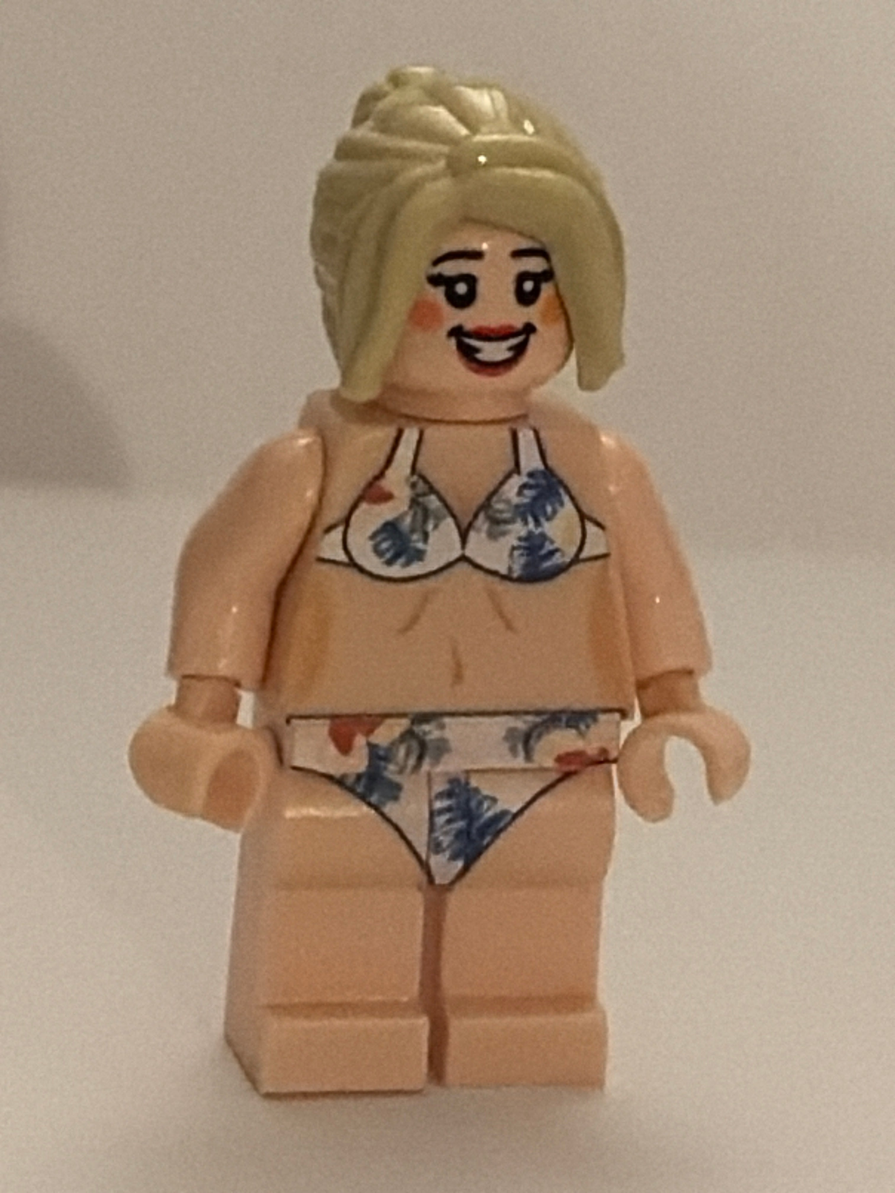 Flowery fun bikini babe