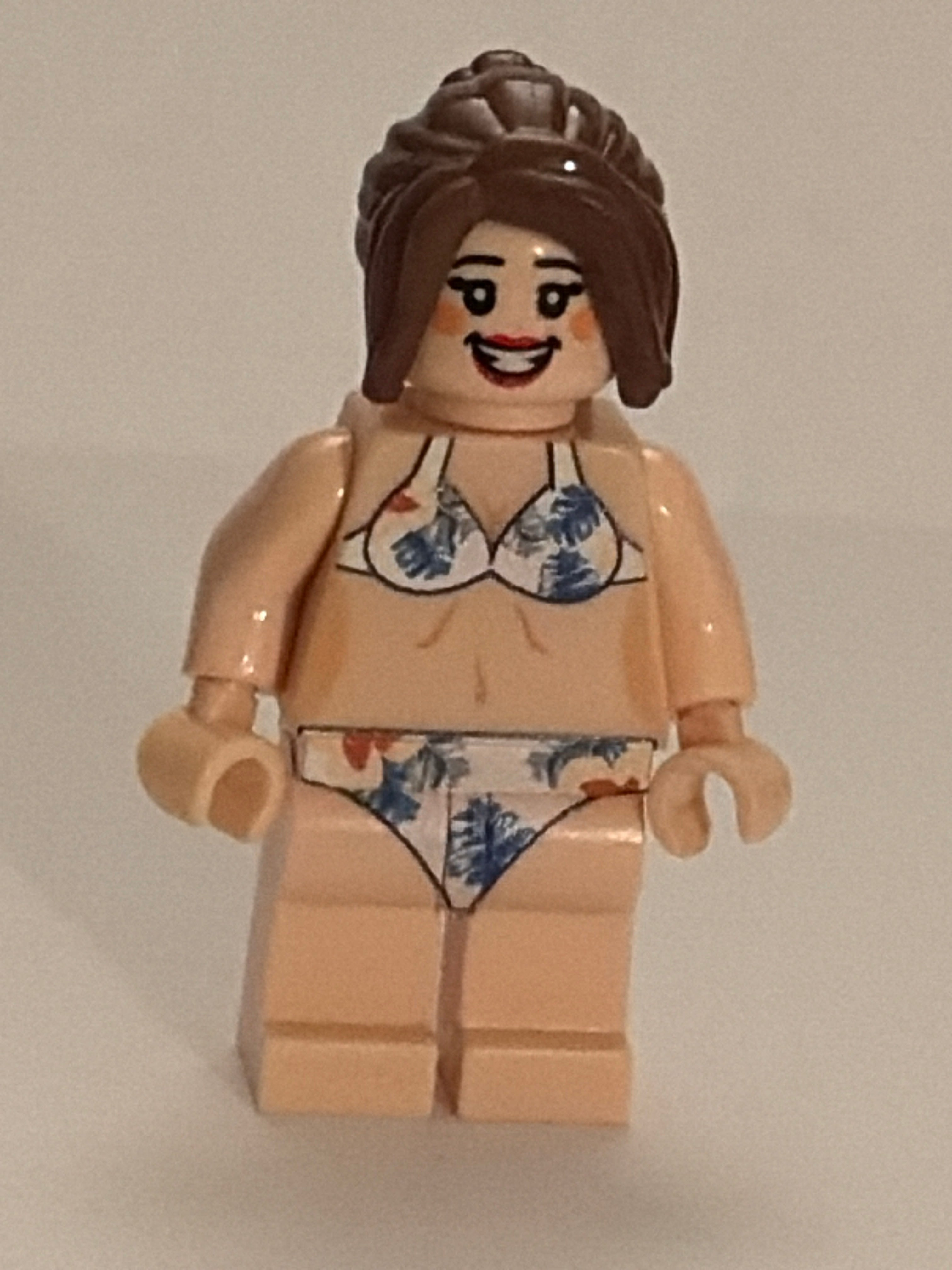 Flowery fun bikini babe