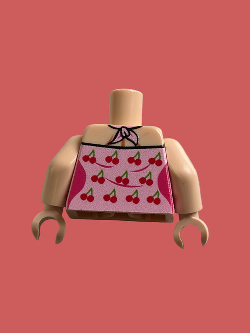 Cherry pink bathing suit minifigure torso