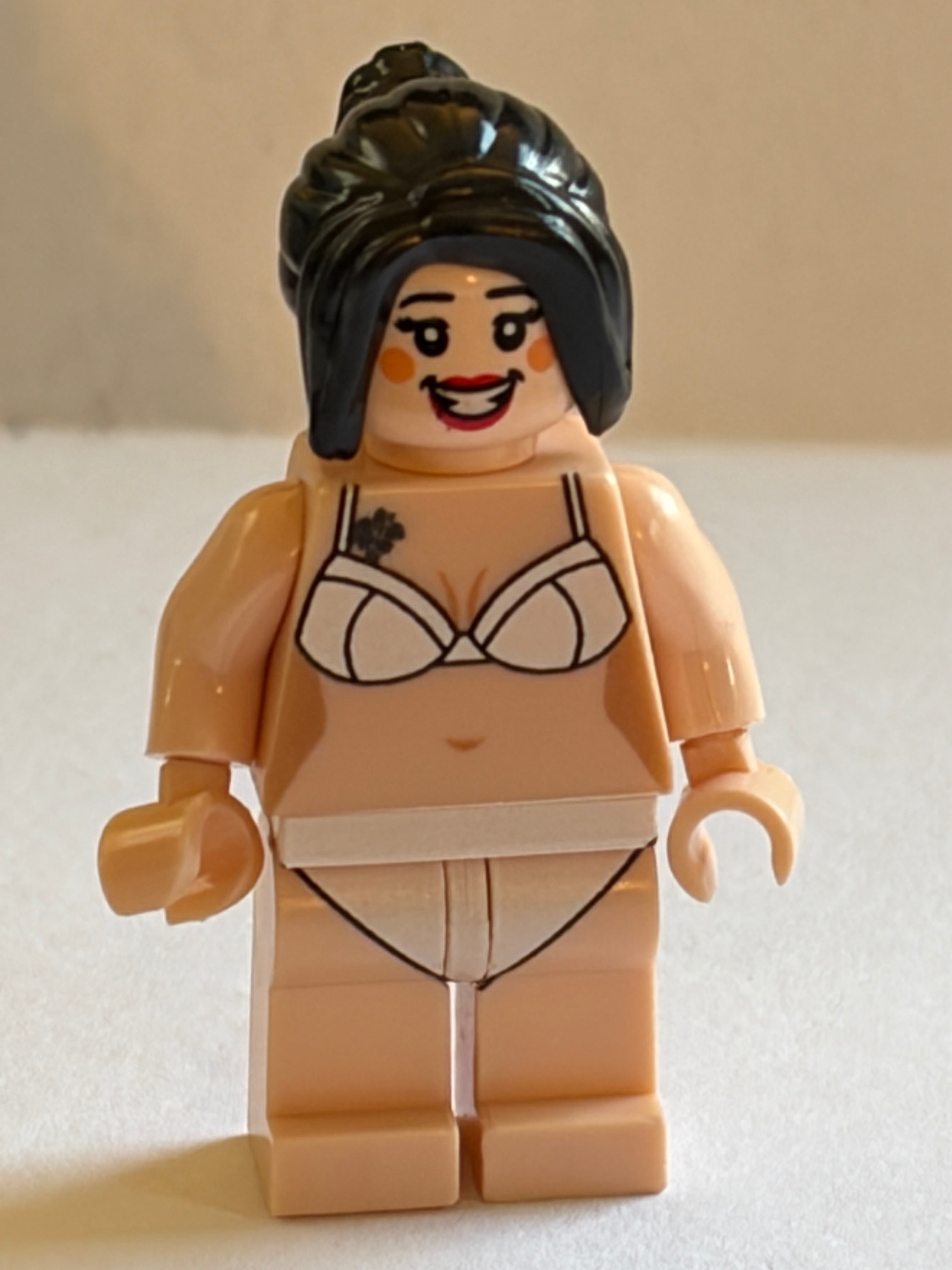 White Hot White Bikini with sexy butterfly tattoo