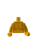 Yellow plastic torso on a white background
