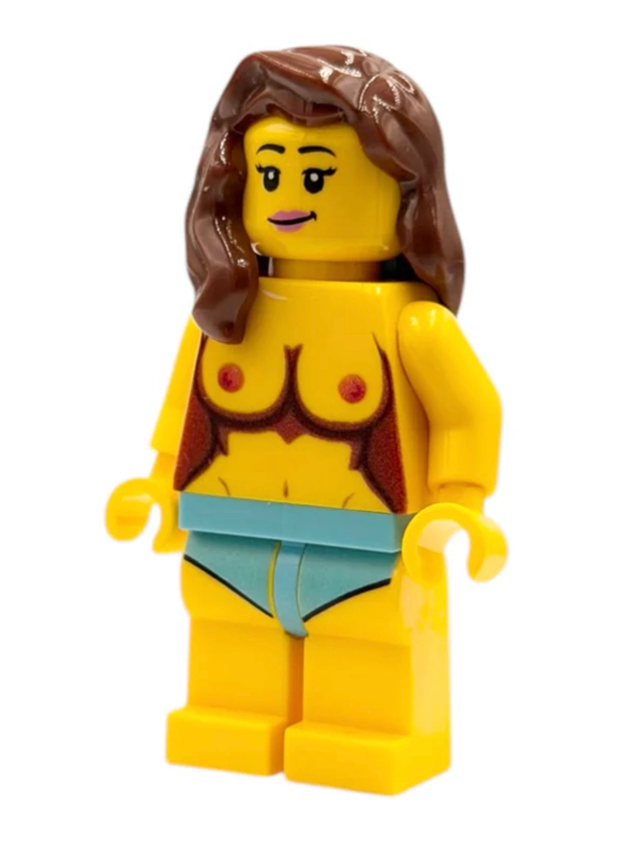 Sexy lady, topless in panties
