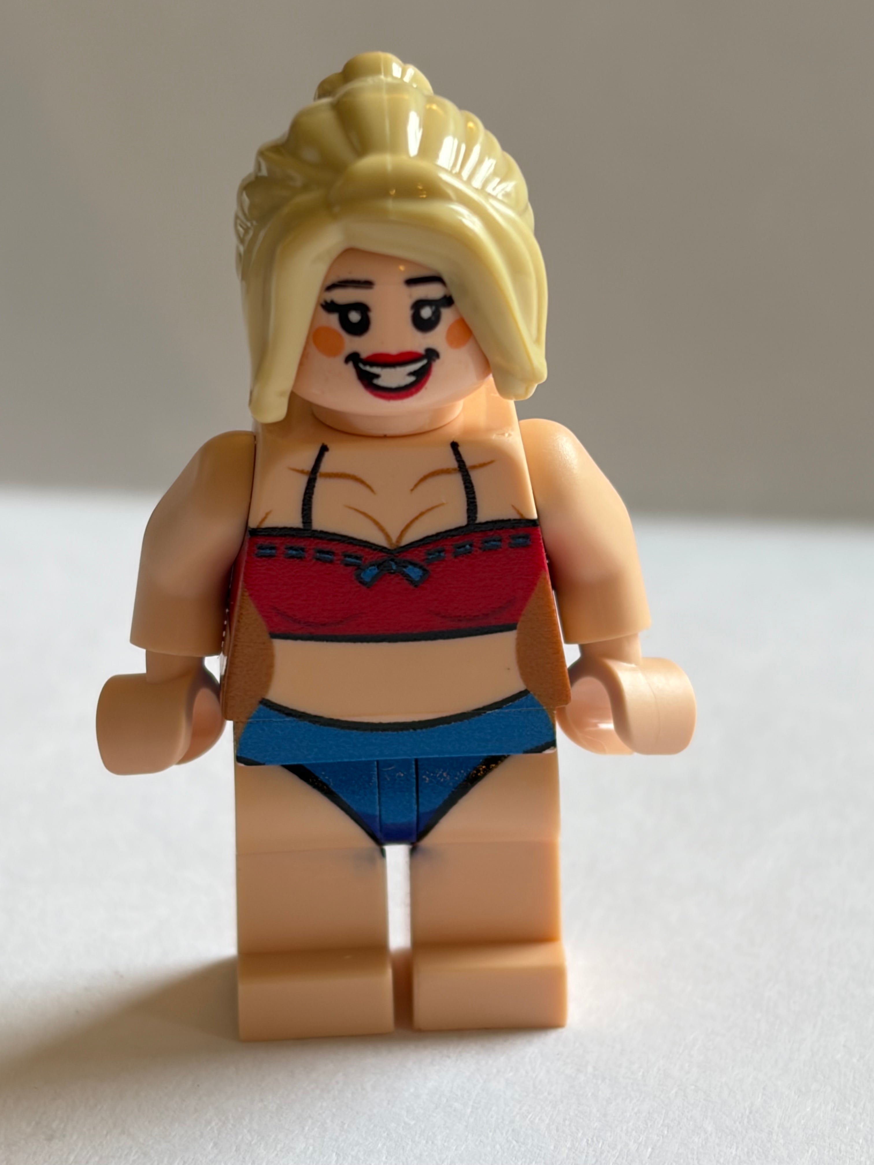 Red top one piece cute swimsuit